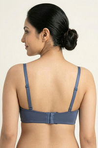 Zivame Padded Regular Wired 3/4th Coverage Strapless Bra - Vintage Indigo — thumbnail 3